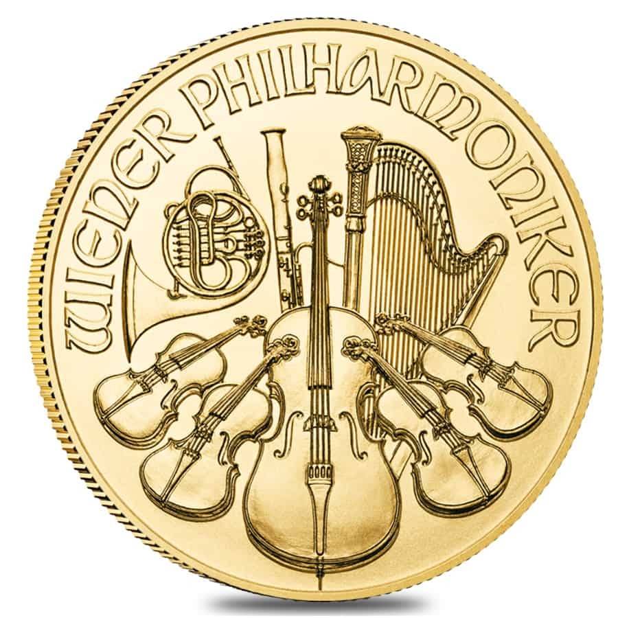 1 oz Austrian Philharmonic gold coin previous years