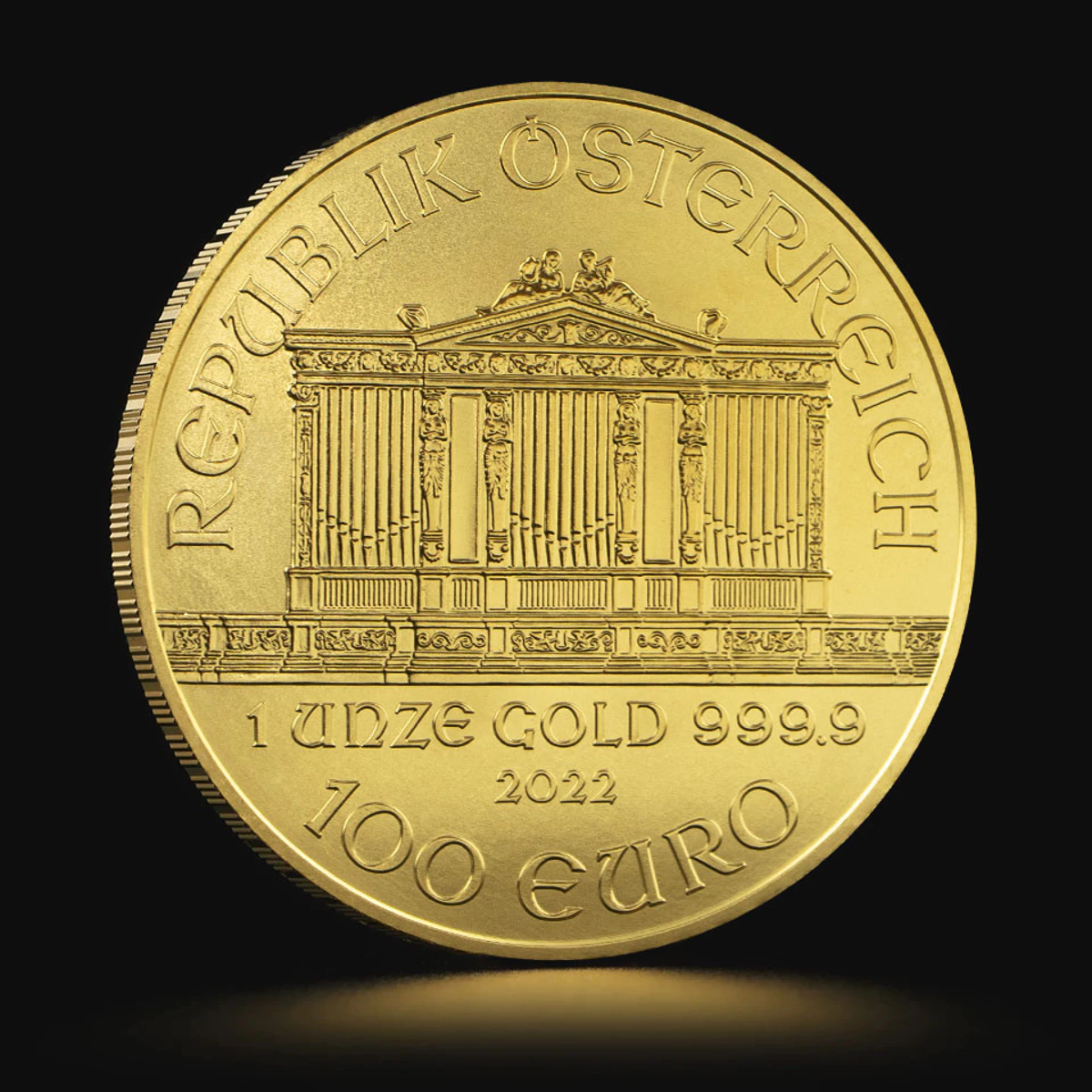 1 oz Austrian Philharmonic gold coin previous years