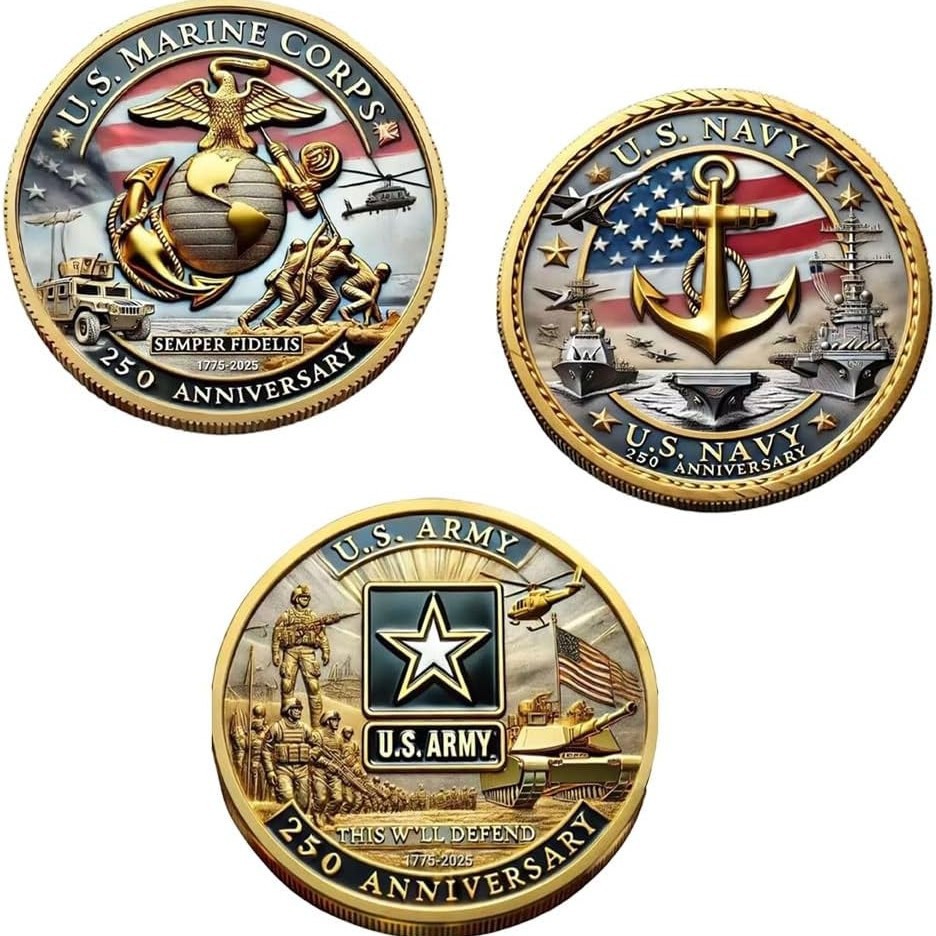 250th Anniversary U.S. Military Commemorative Coins