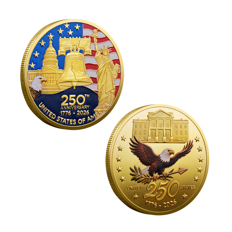 250th Anniversary of American Independence Commemorative 24K Gold Coin (1776-2026)