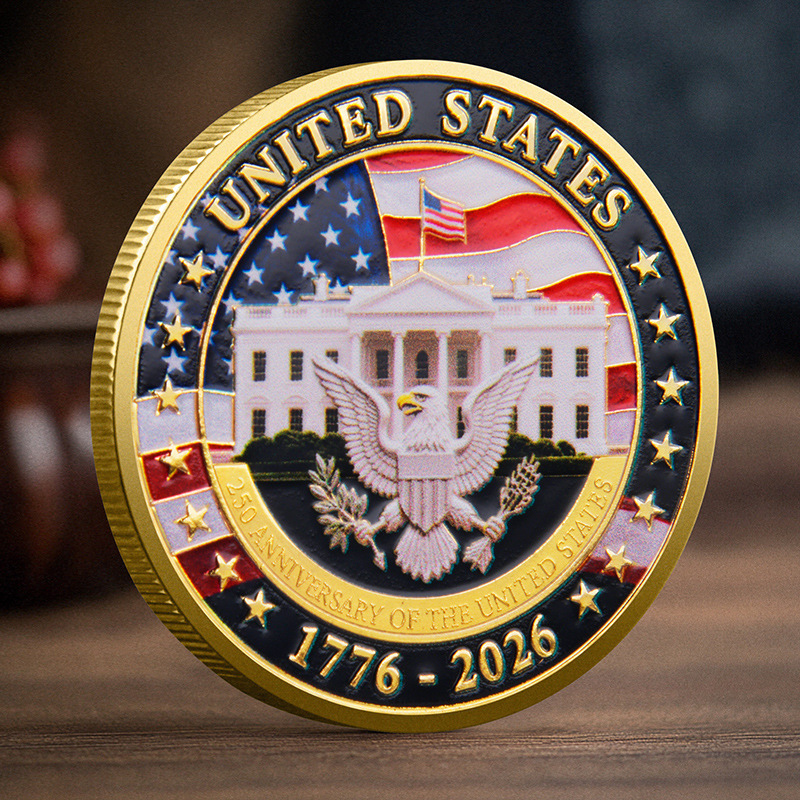 250th Anniversary of American Independence Commemorative 24K Gold Coin (1776-2026)