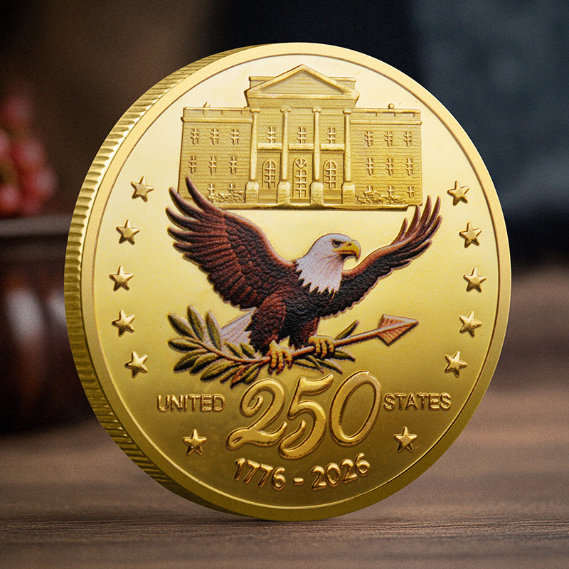 250th Anniversary of American Independence Commemorative 24K Gold Coin (1776-2026)