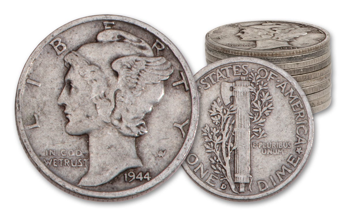 🔥Limited Offer🤩1916-1945 10 Cent Mercury Silver 30pc