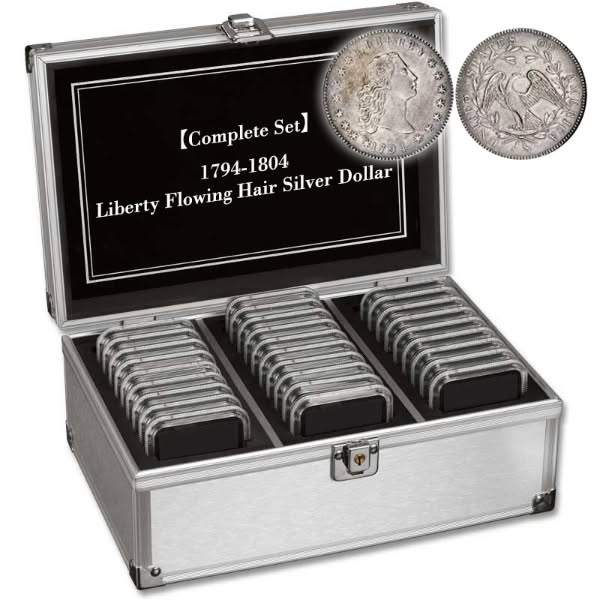 Last 12 sets!!!The Complete Set Of 1794-1804 Liberty Flowing Hair Silver Dollar(11Pcs)
