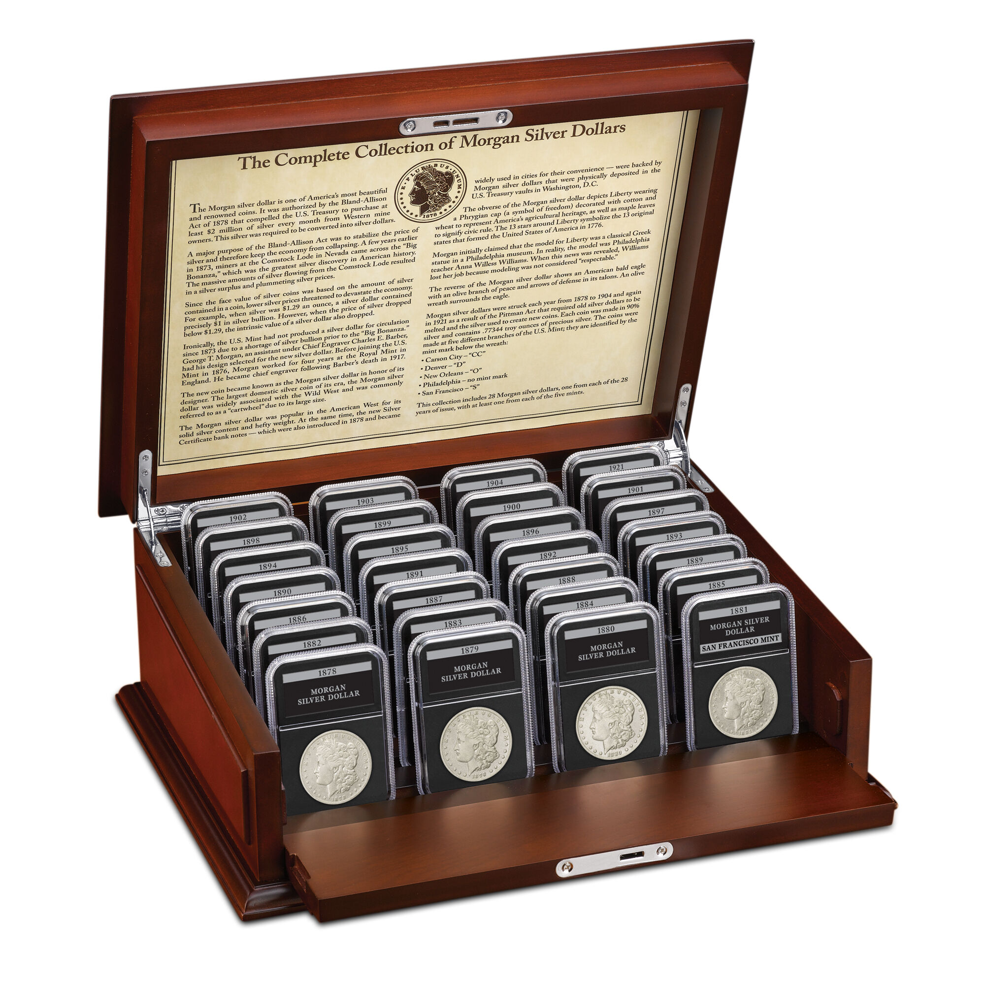 ⏰Last 7 Days Sale 🔥【Complete Collection】1878-1921 Morgan Silver Dollar Set 28PC💥
