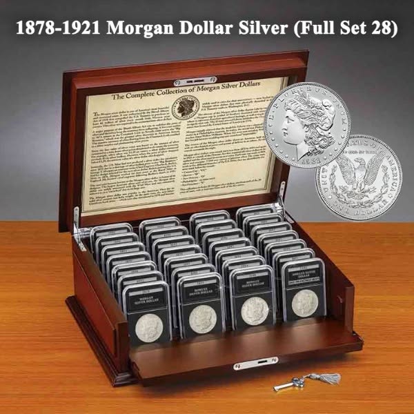 Last 10 sets!!!The Complete Collection of Morgan Silver Dollars 1878-1921(Full Set 28)