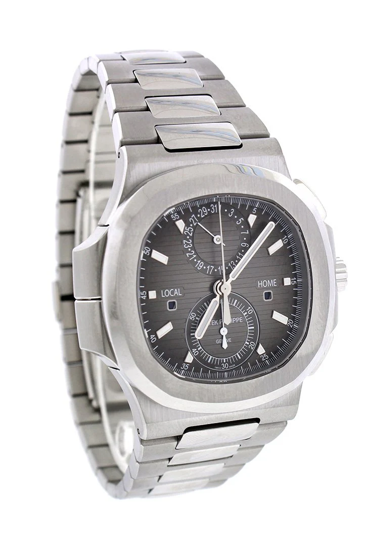 Patek Philippe Nautilus Travel Time Chronograph Stainless Steel Automatic Men's Watch 5990/1A-001