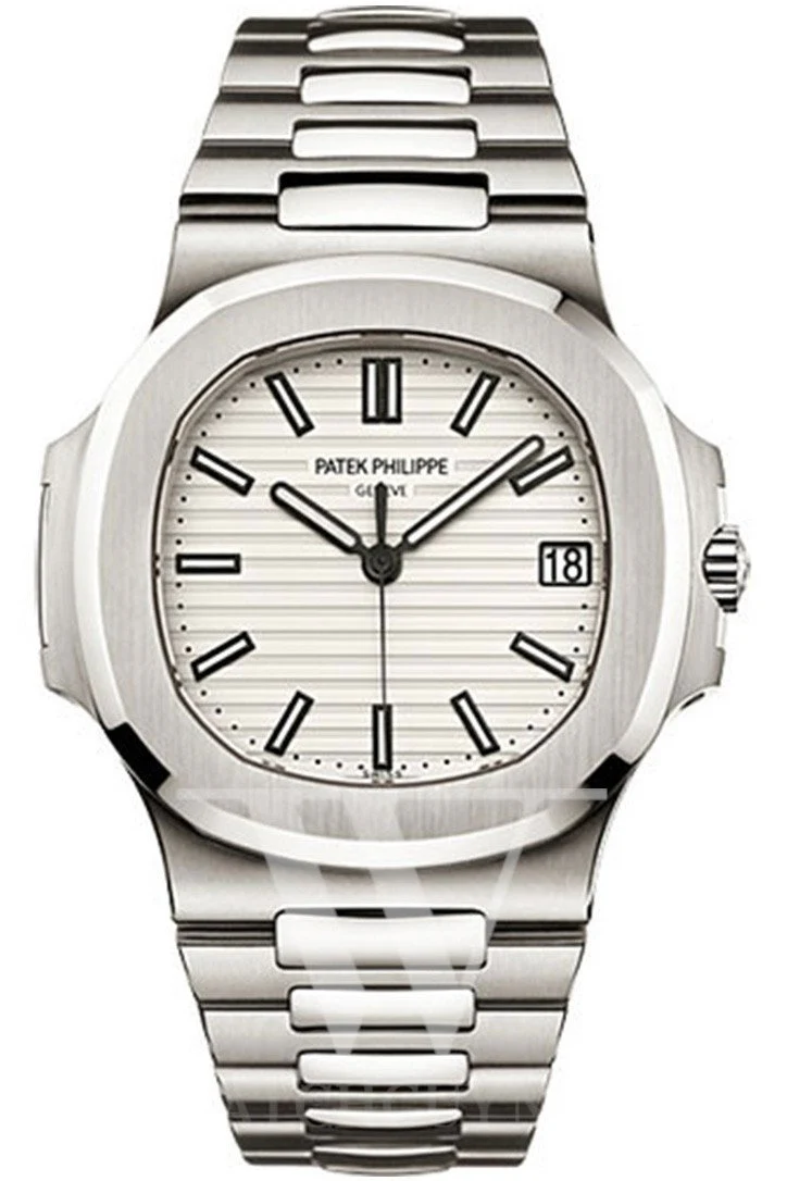 Patek Philippe Nautilus Gold White Dial Mens Watch 5711/1A-011