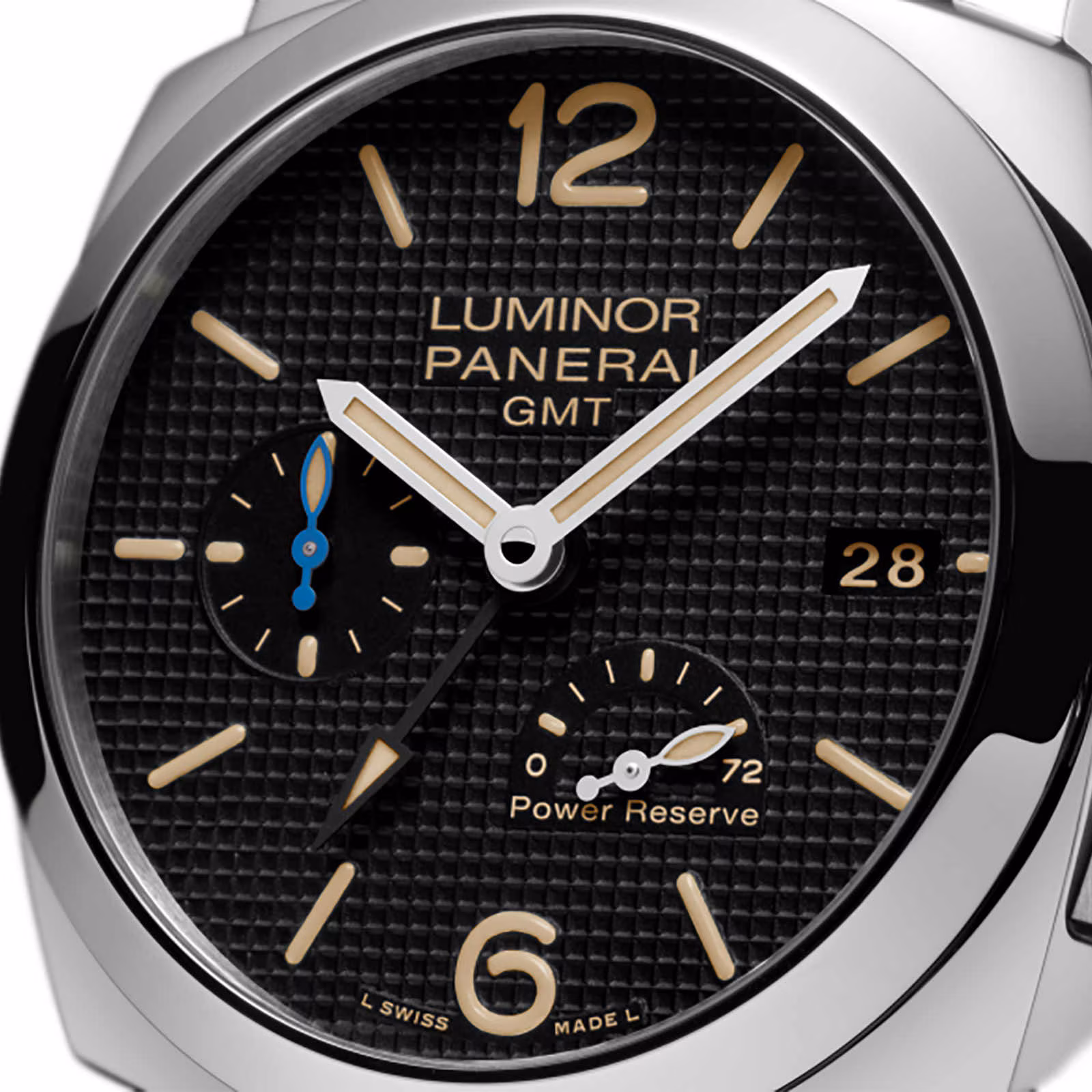 Panerai Luminor 1950 3 Days Gmt Power Reserve Automatic Acciaio 42mm Black Dial Men's Watch Pam01537