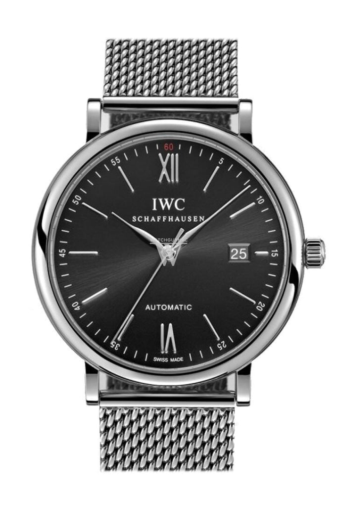 IWC Portofino Black Dial Stainless Steel 40mm Men's Watch IW356506