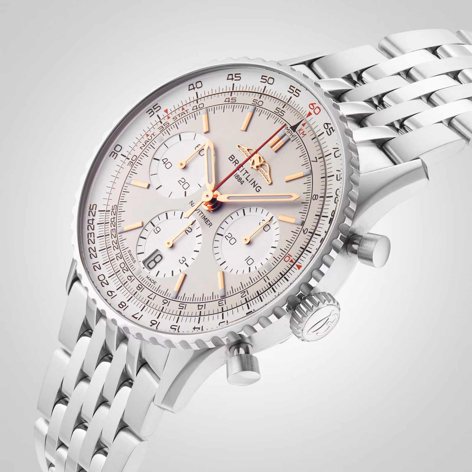 Breitling Navitimer B01 Chronograph 41mm Mens Watch Silver-P17532078