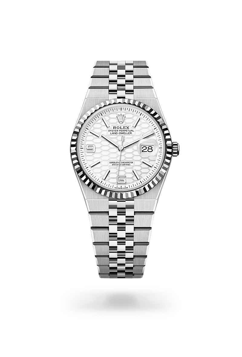 Rolex Land-Dweller 36 in White Rolesor - combination of Oystersteel and white gold, M127234-0001 | Walters & Hogsett