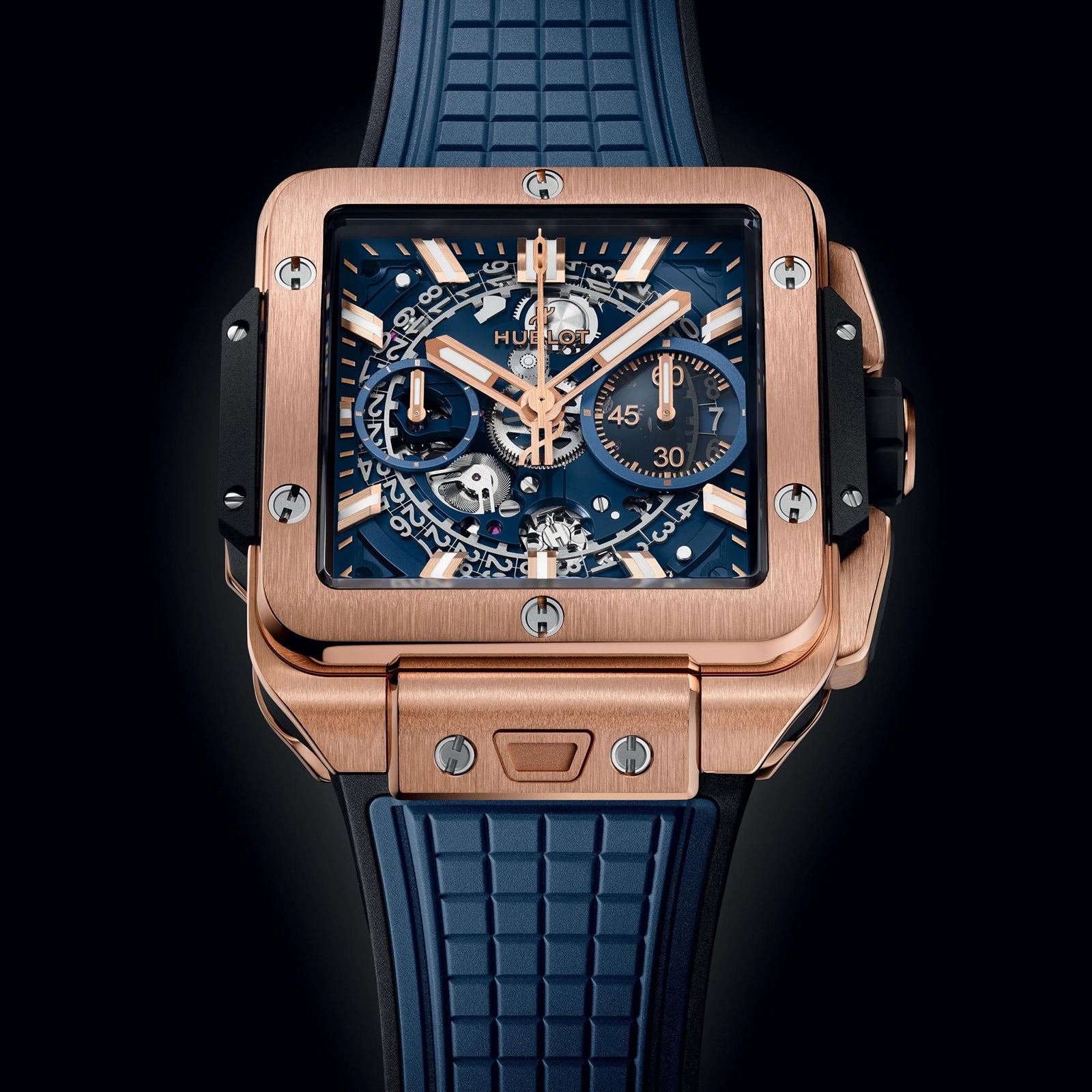 Hublot Square Bang Unico King Gold Blue Men's