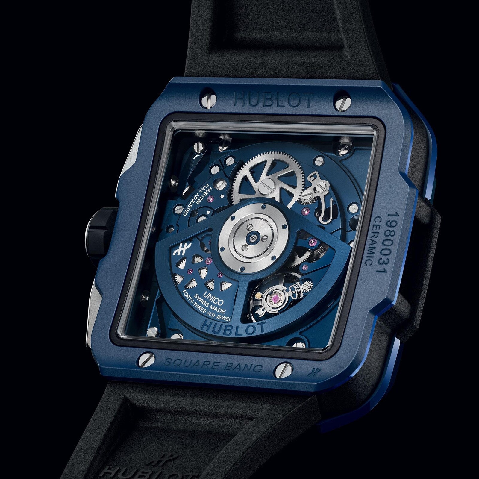 Hublot Square Bang Unico Blue Ceramic Men's