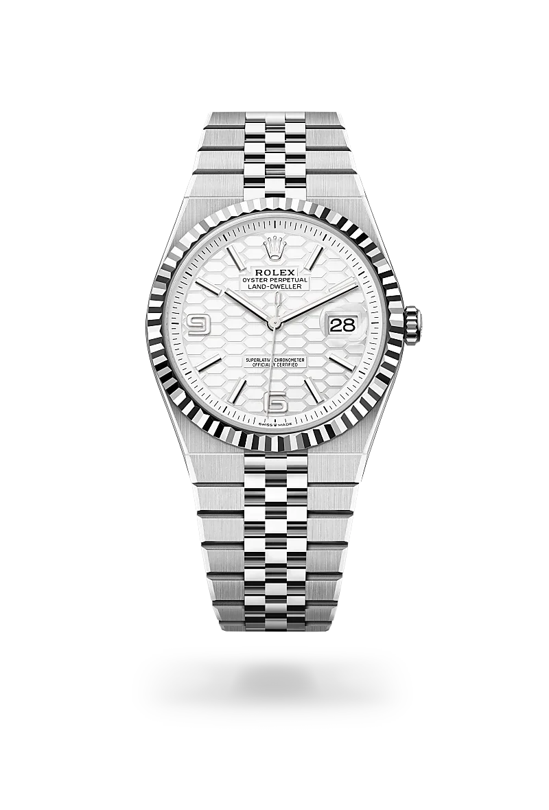 Rolex Land-Dweller 40 in White Rolesor - combination of Oystersteel and white gold, M127334-0001 | Walters & Hogsett