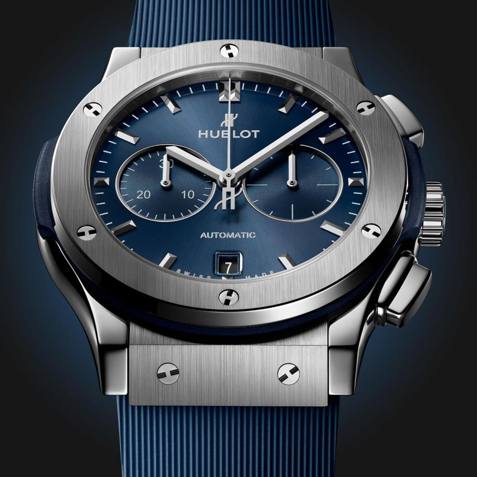 Hublot Classic Fusion Chronograph Titanium Blue Men's