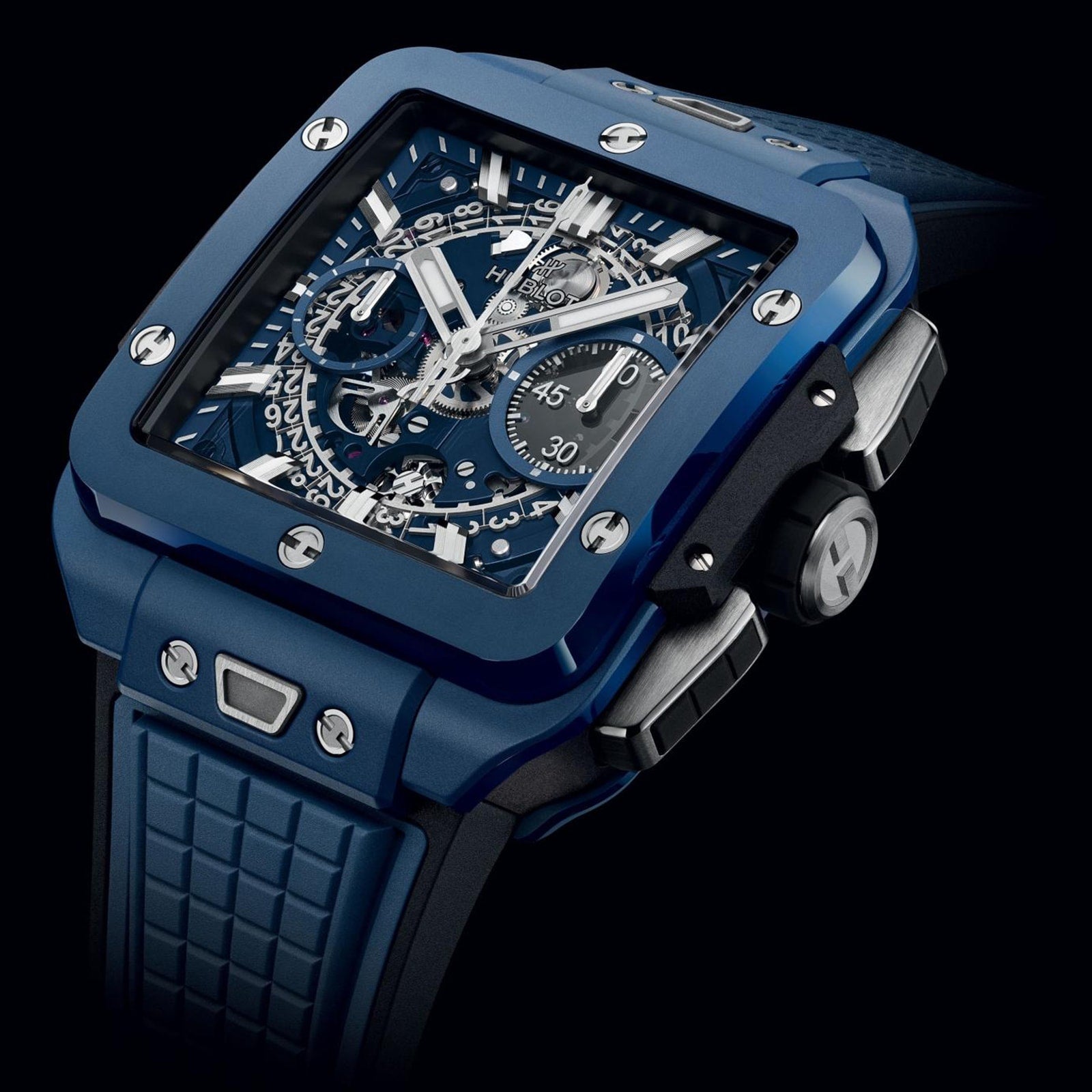 Hublot Square Bang Unico Blue Ceramic Men's