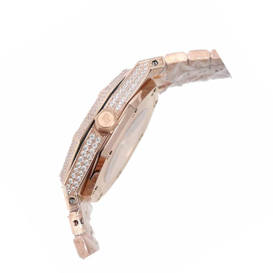 Audemars Piguet Royal Oak Iced Out Rose Gold Replica Audemars Piguet
