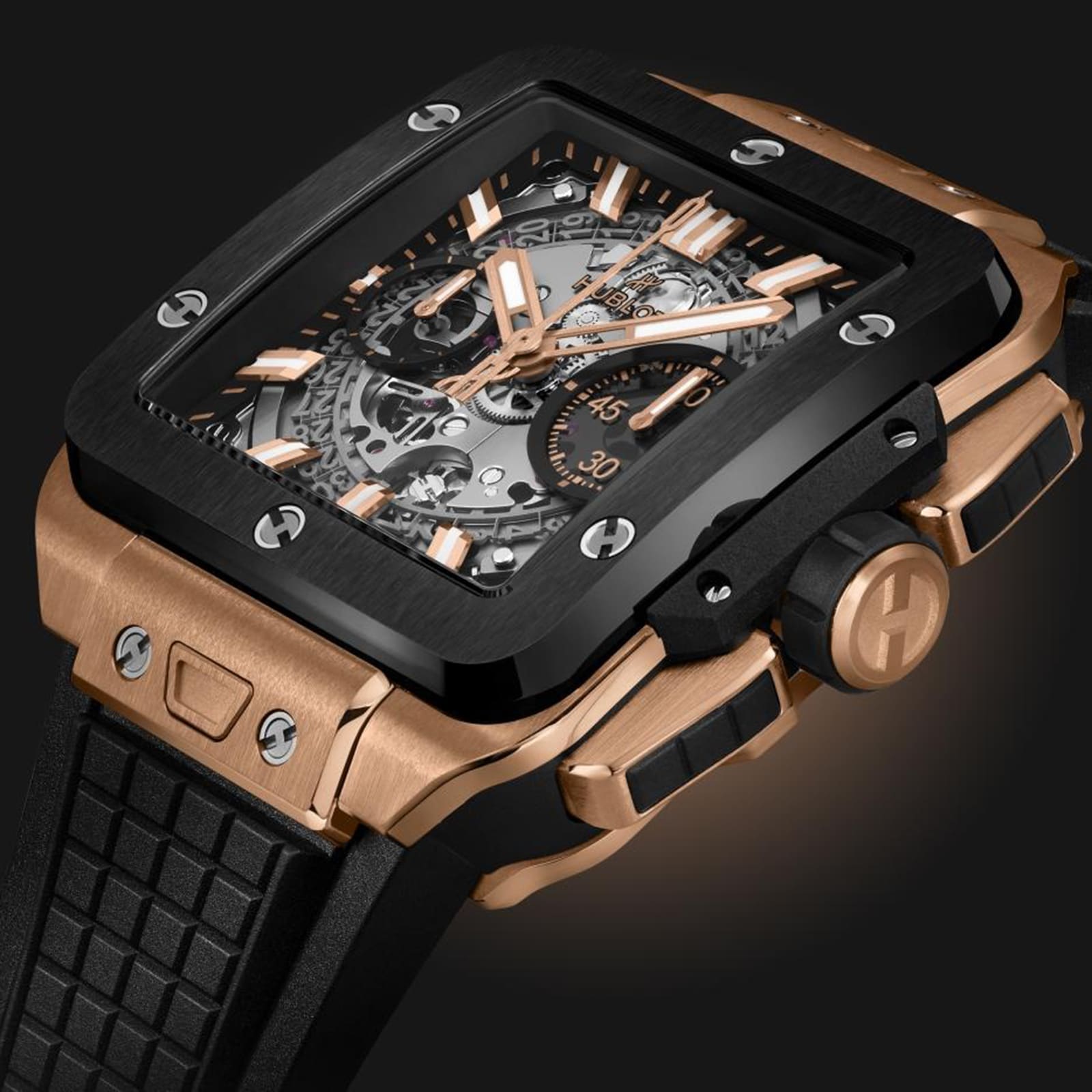 Hublot Square Bang Unico King Gold Ceramic Men's