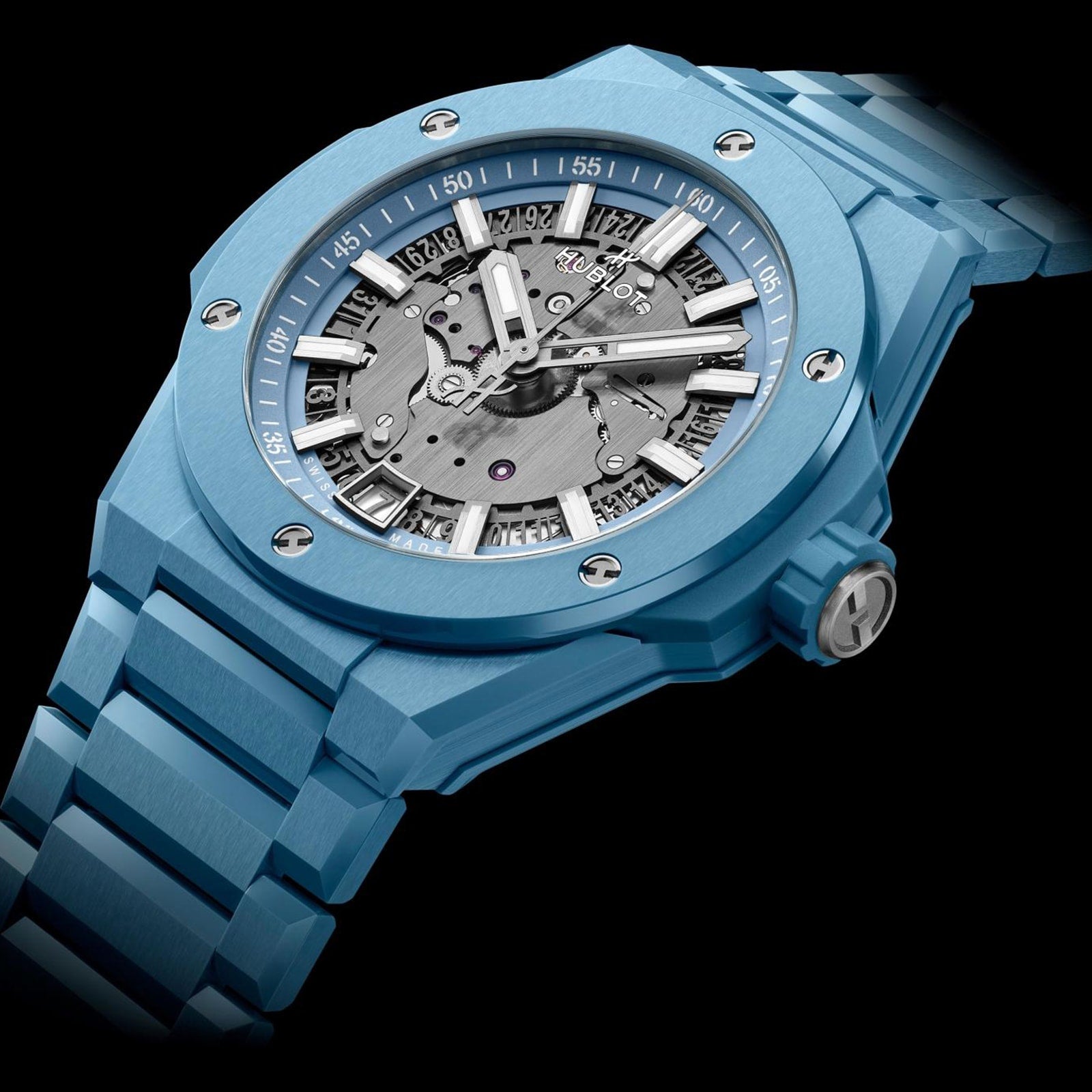 Hublot Big Bang Integrated Time Only Sky Blue Ceramic Men's