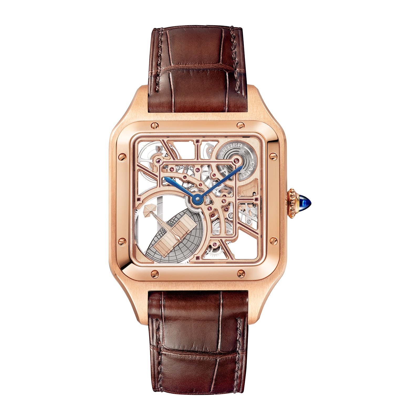 Cartier Santos-Dumont Skeleton with Micro-Rotor Men's