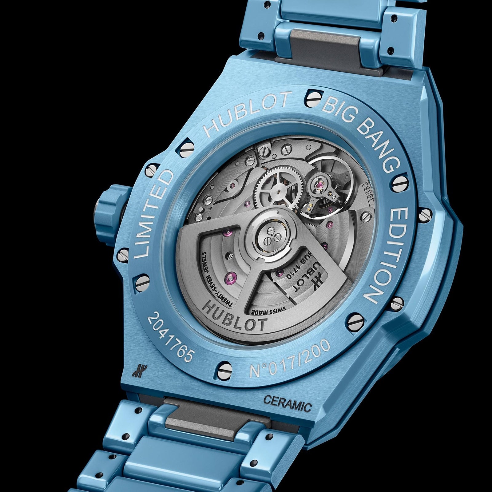 Hublot Big Bang Integrated Time Only Sky Blue Ceramic Men's