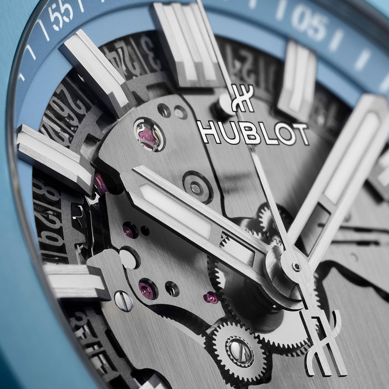 Hublot Big Bang Integrated Time Only Sky Blue Ceramic Men's