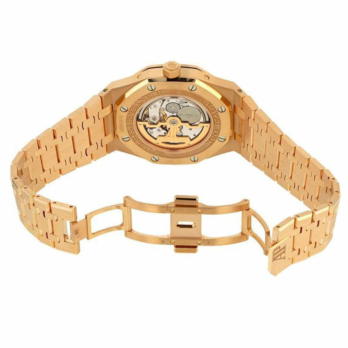 AP Rose Gold Blue Dial Replica Audemars Piguet