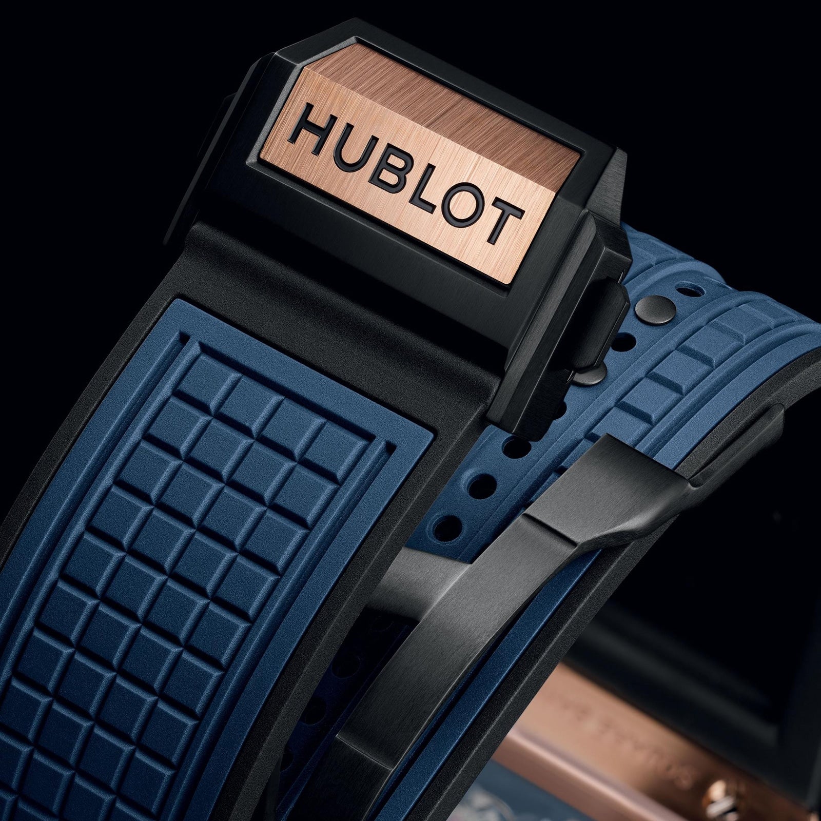 Hublot Square Bang Unico King Gold Blue Men's