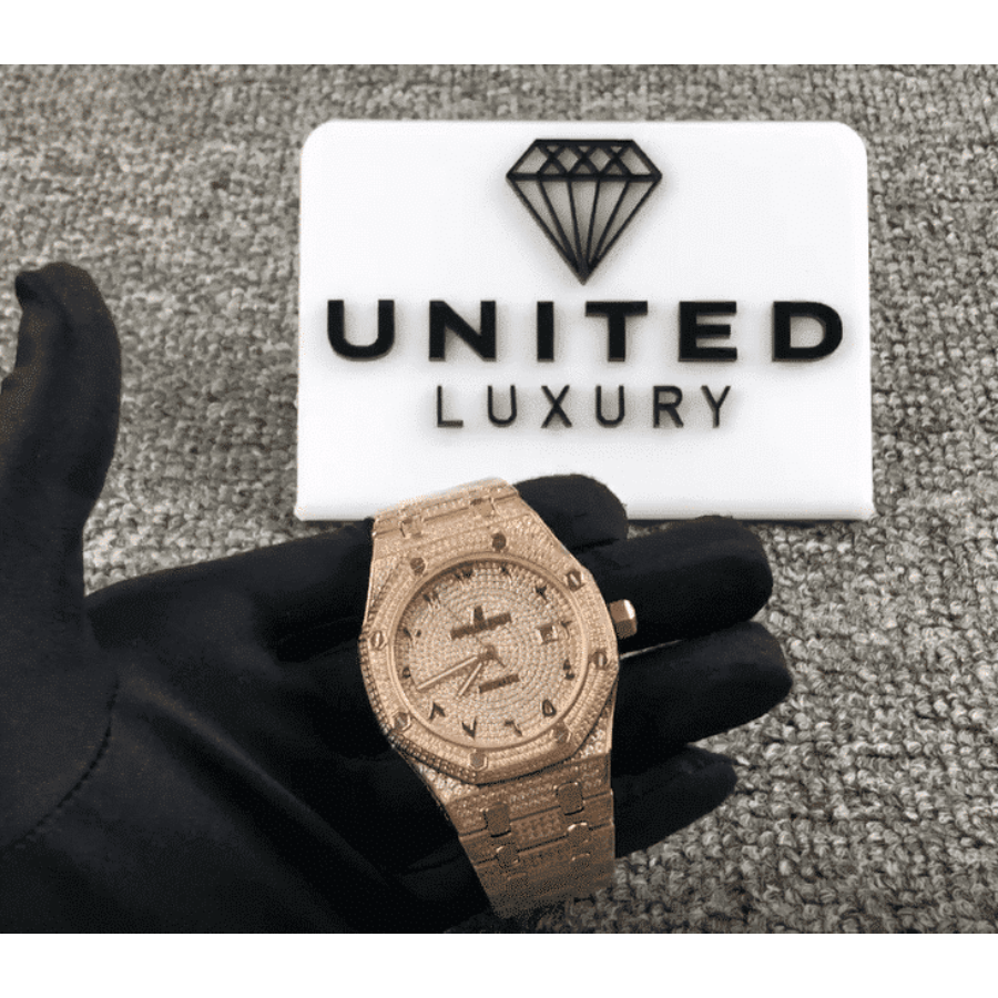 Audemars Piguet Royal Oak Iced Out Rose Gold Replica Audemars Piguet