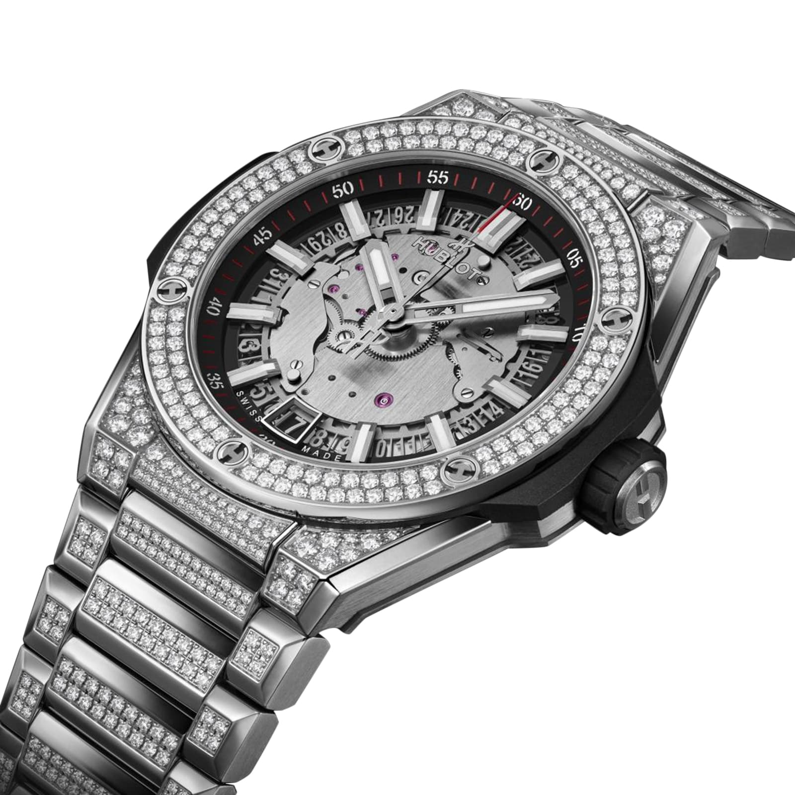 Hublot Big Bang Integrated Time Only Titanium Pavé Men's
