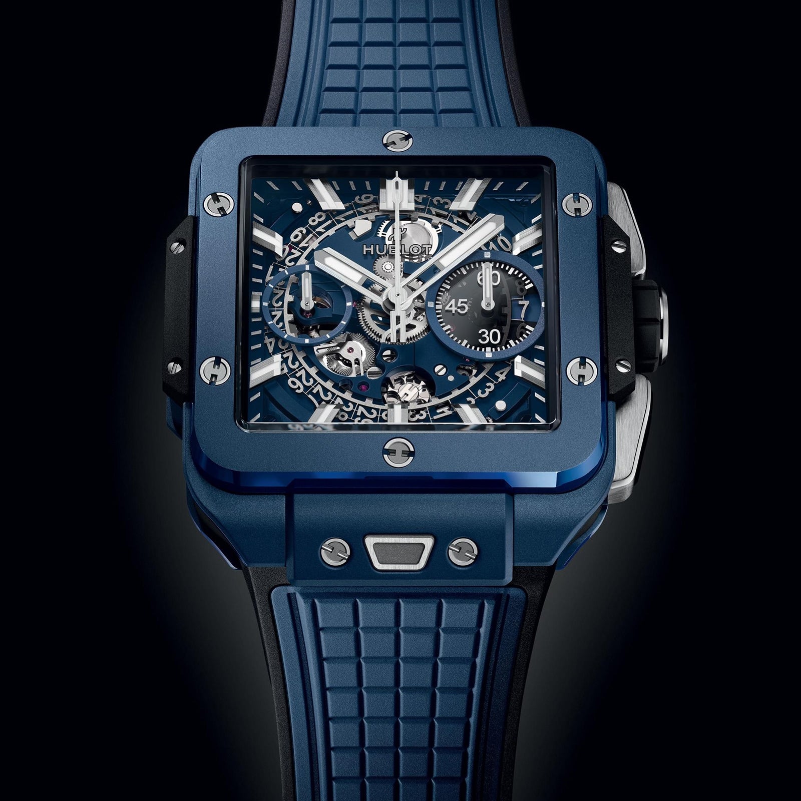 Hublot Square Bang Unico Blue Ceramic Men's