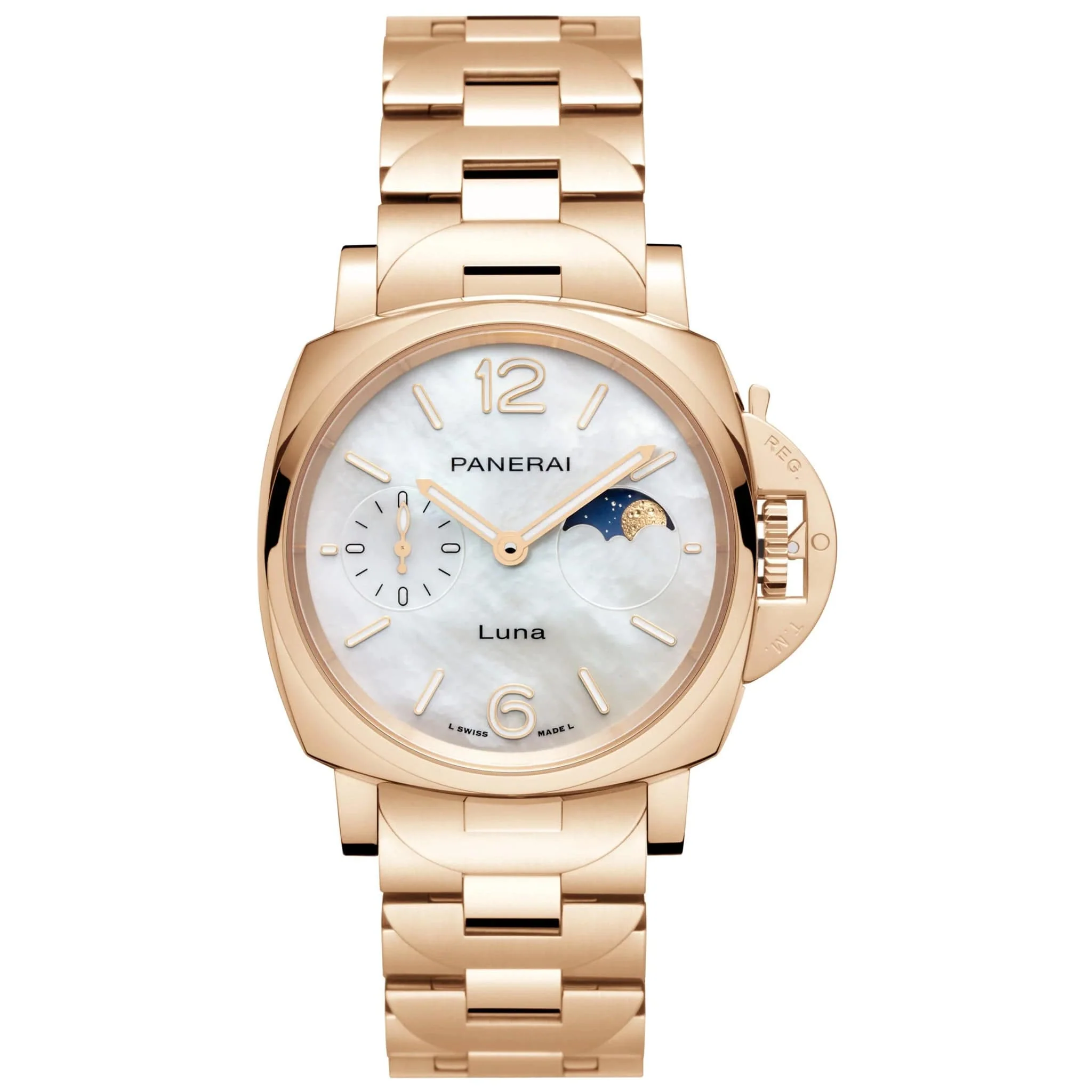 PANERAI Luminor Due Luna TuttoOro PAM01504 Women's