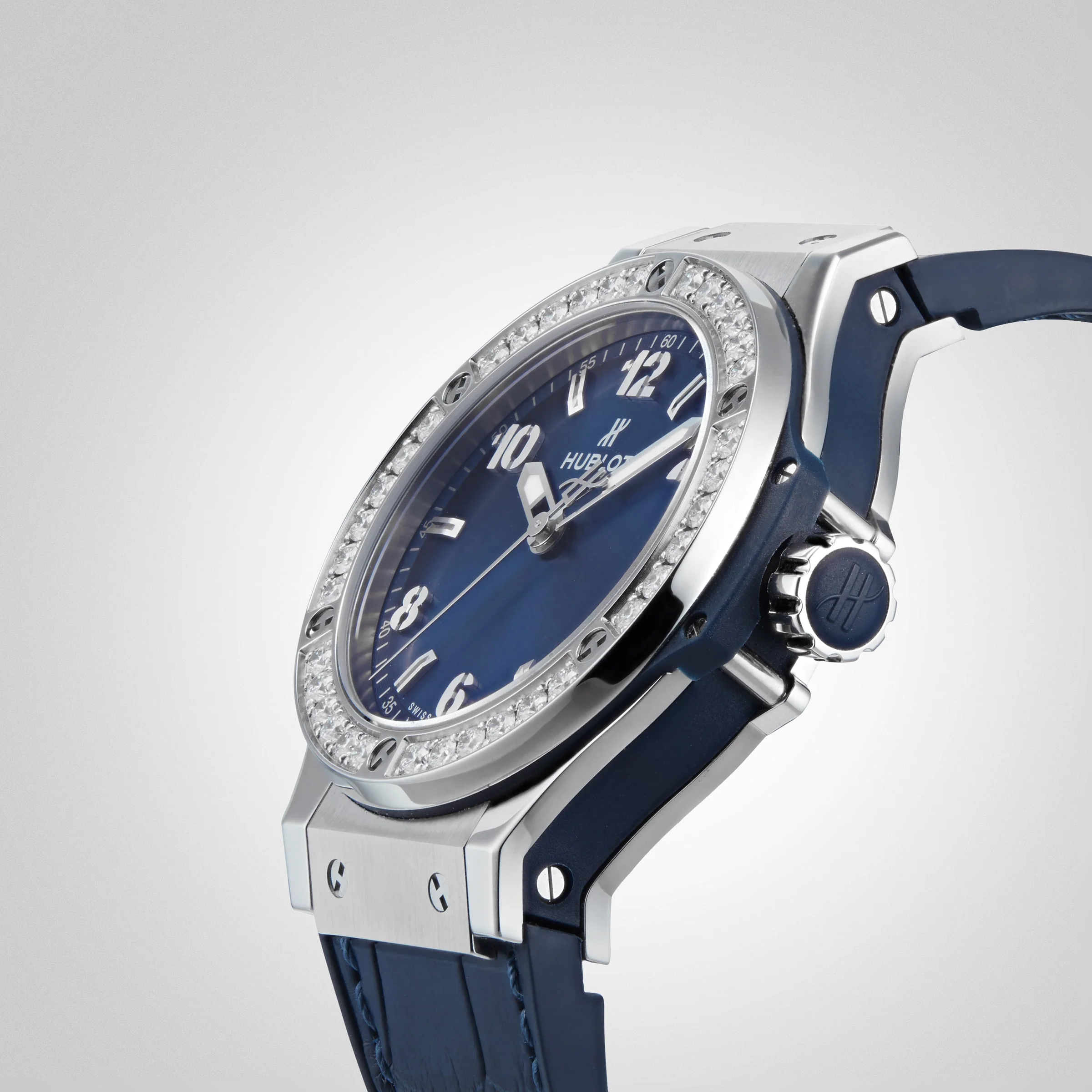 Hublot Big Bang Steel Blue Diamonds Women's