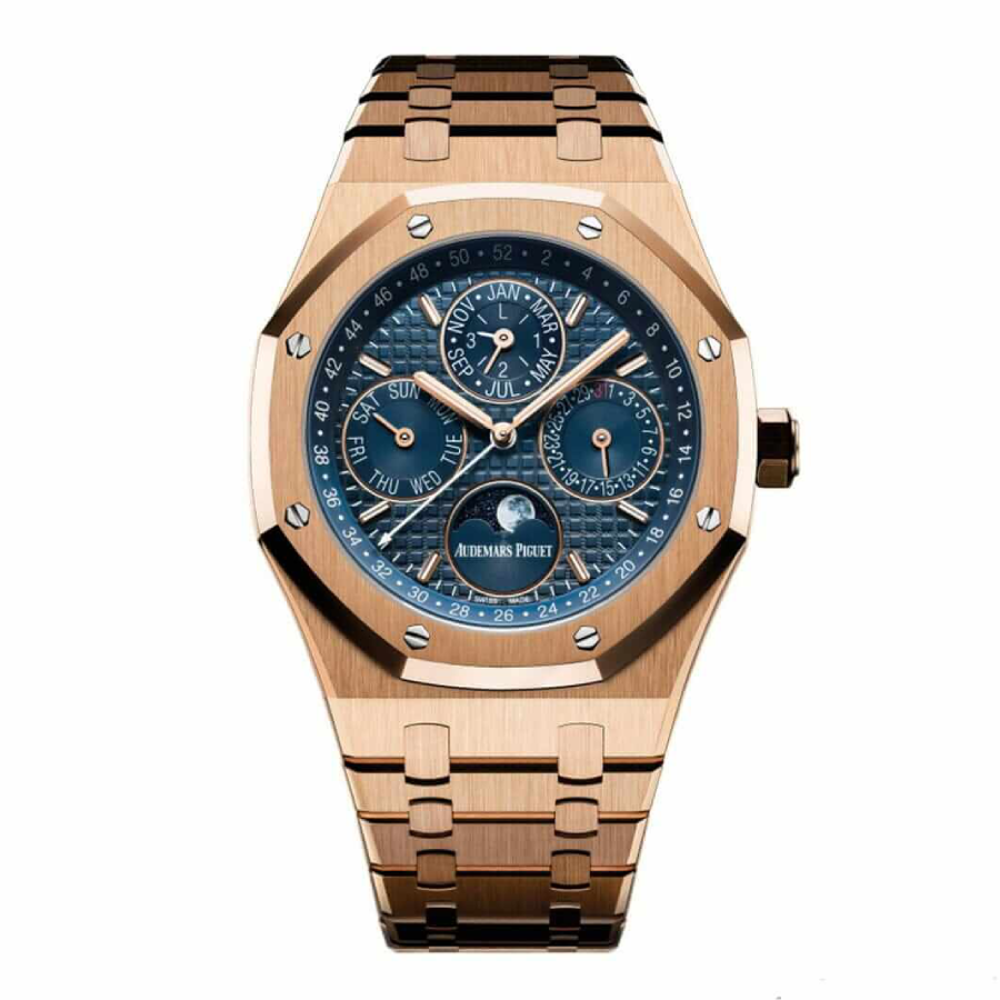 AP Rose Gold Blue Dial Replica Audemars Piguet