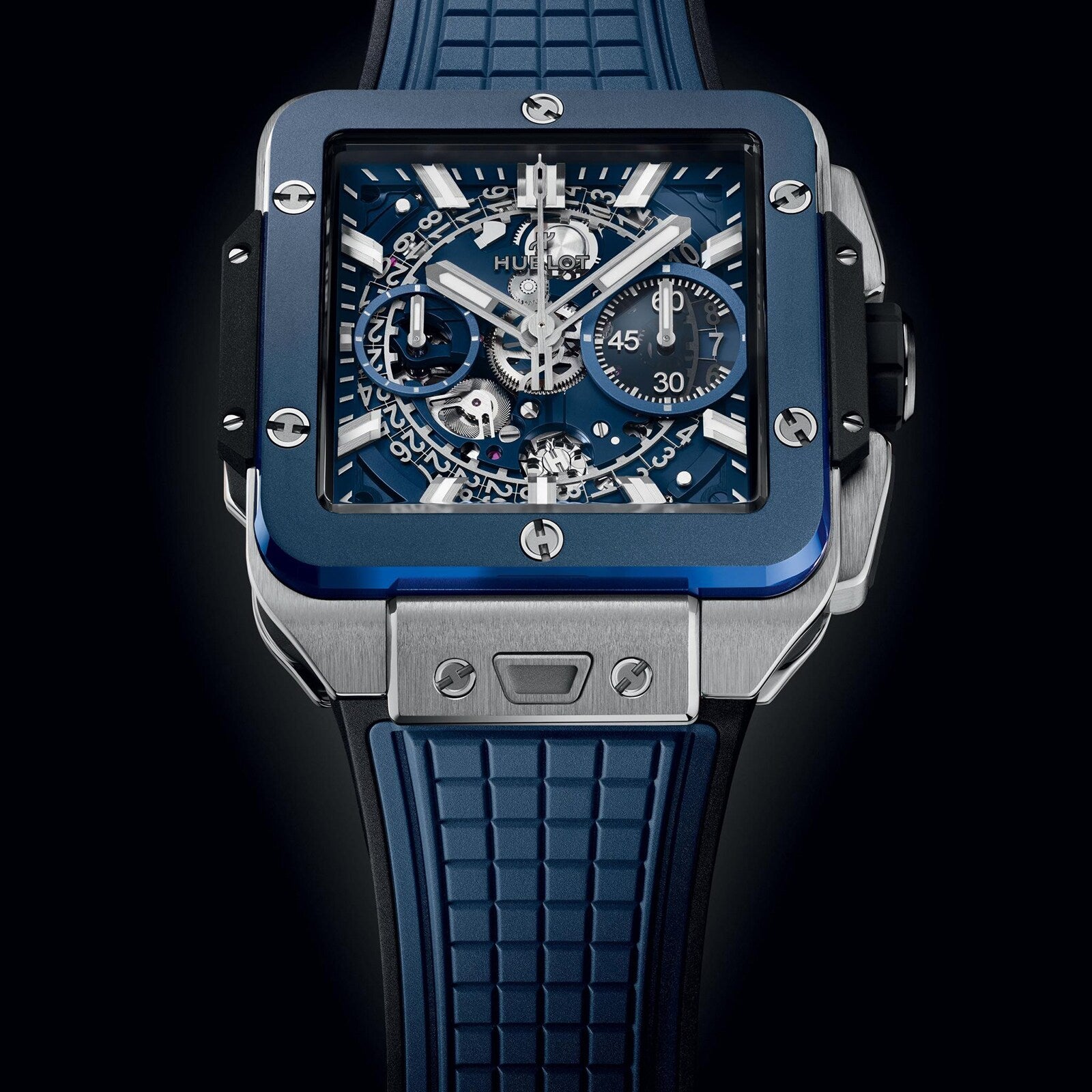 Hublot Square Bang Unico Titanium Blue Ceramic Men's