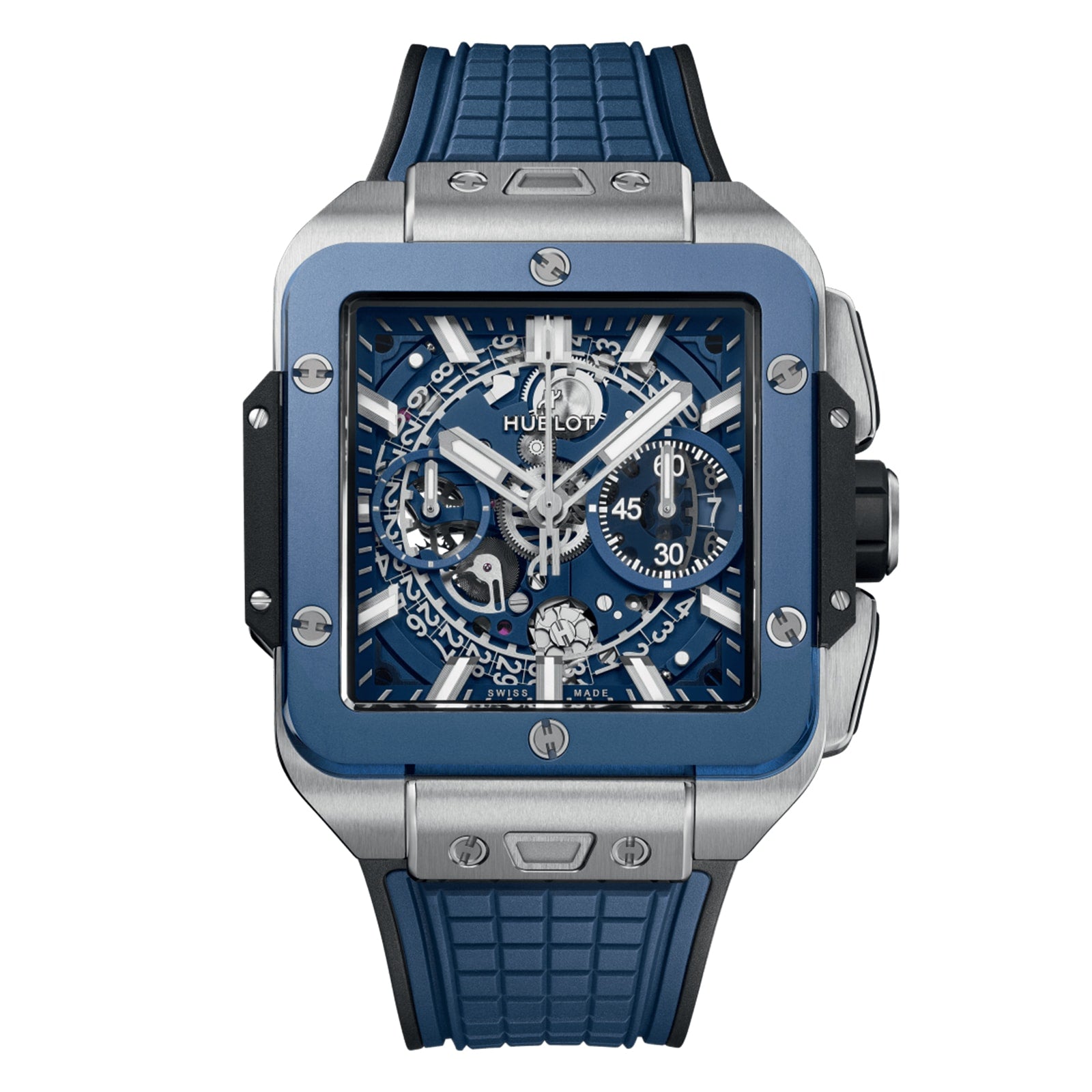 Hublot Square Bang Unico Titanium Blue Ceramic Men's