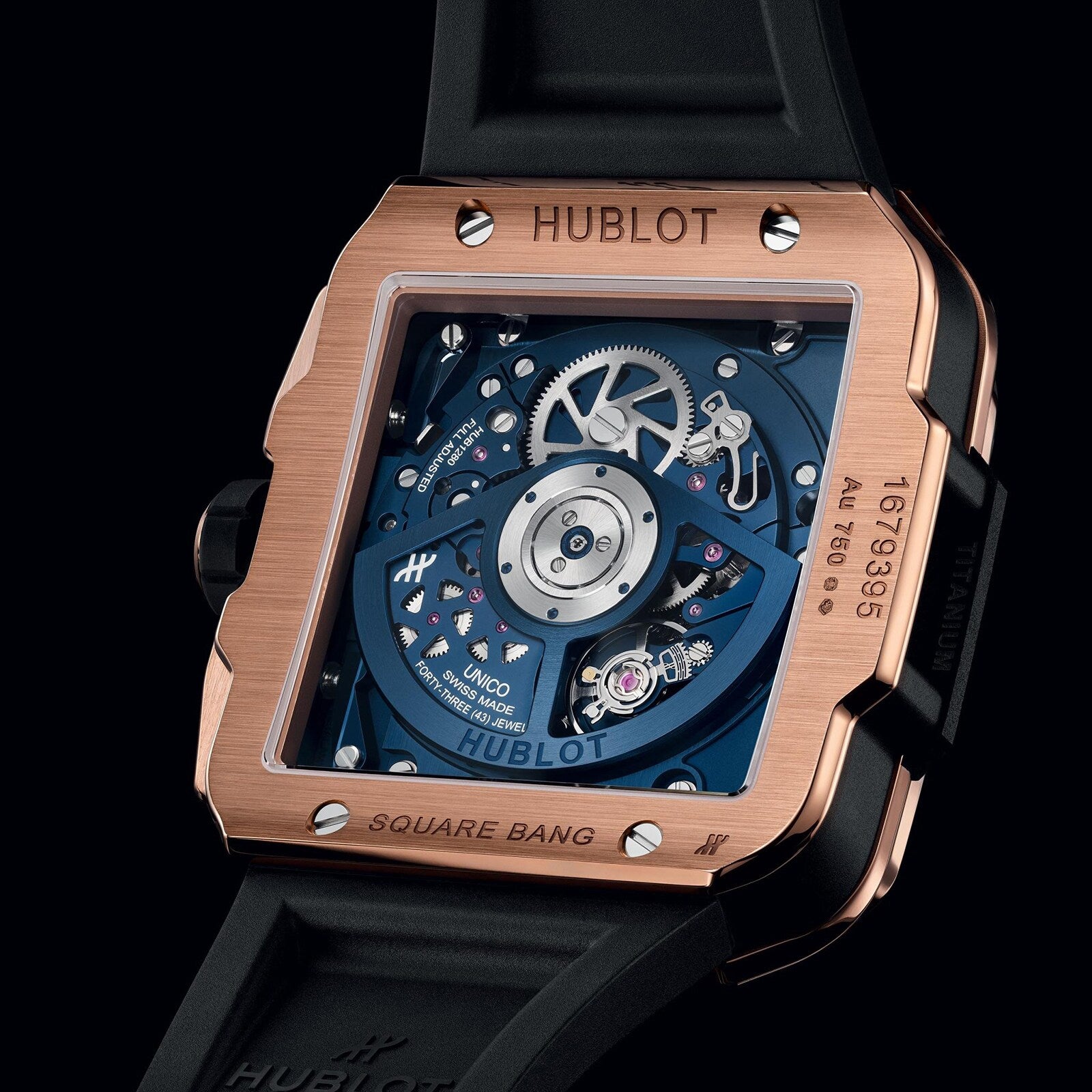 Hublot Square Bang Unico King Gold Blue Men's