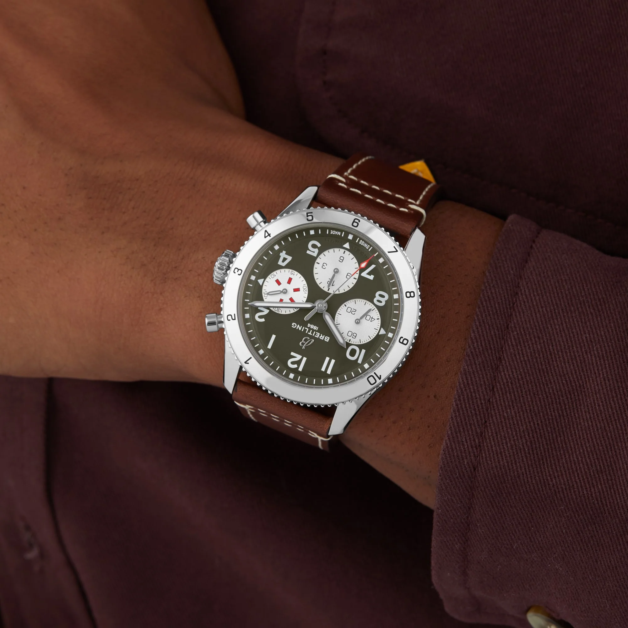 Breitling Classic AVI Chronograph 42 Curtiss Warhawk Men's Aviator