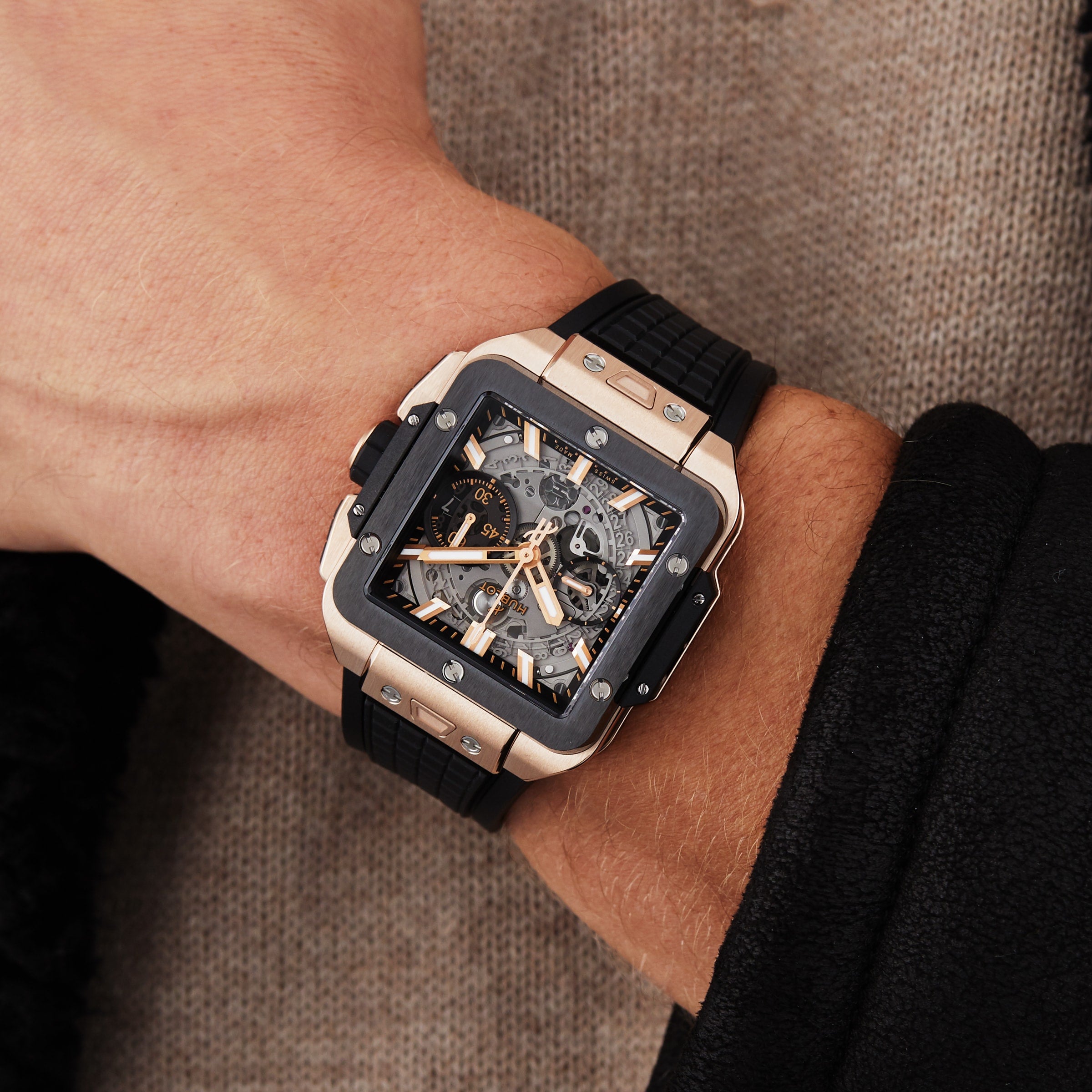 Hublot Square Bang Unico King Gold Ceramic Men's