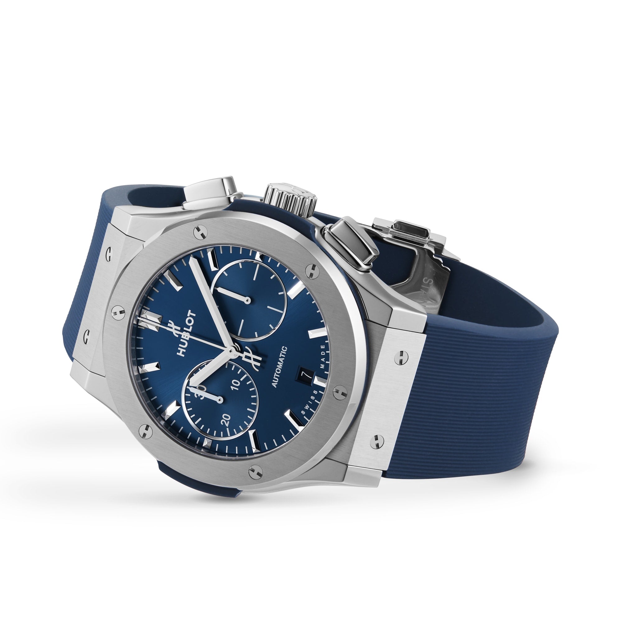 Hublot Classic Fusion Chronograph Titanium Blue Men's