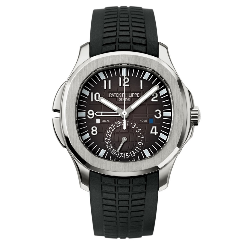Patek Philippe Aquanaut Dual Time Black Dial Automatic Men's Watch 5164A-001