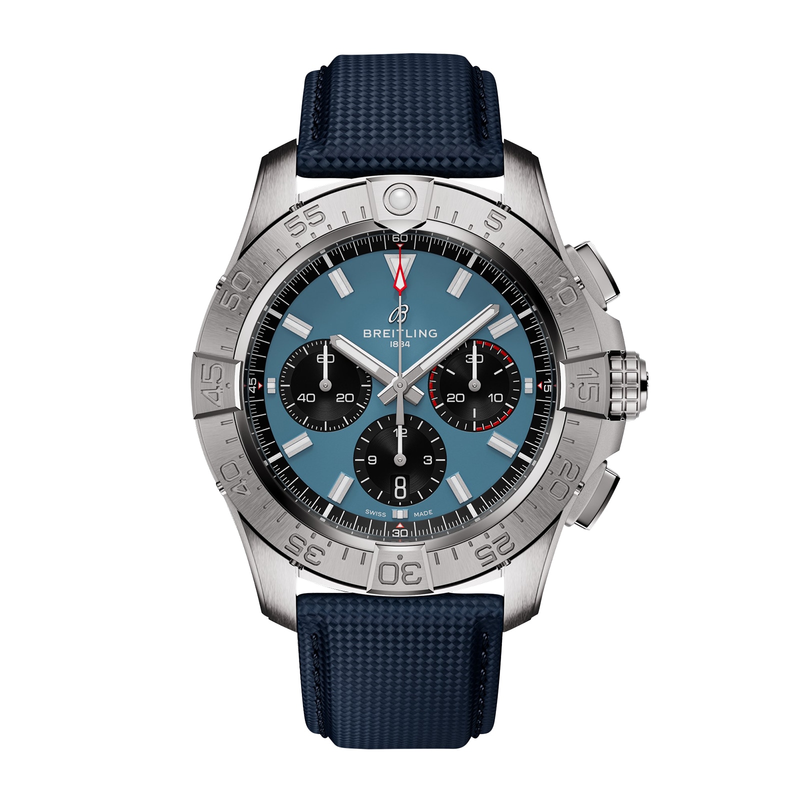 Breitling Avenger Chronograph B01 44mm Blue Leather