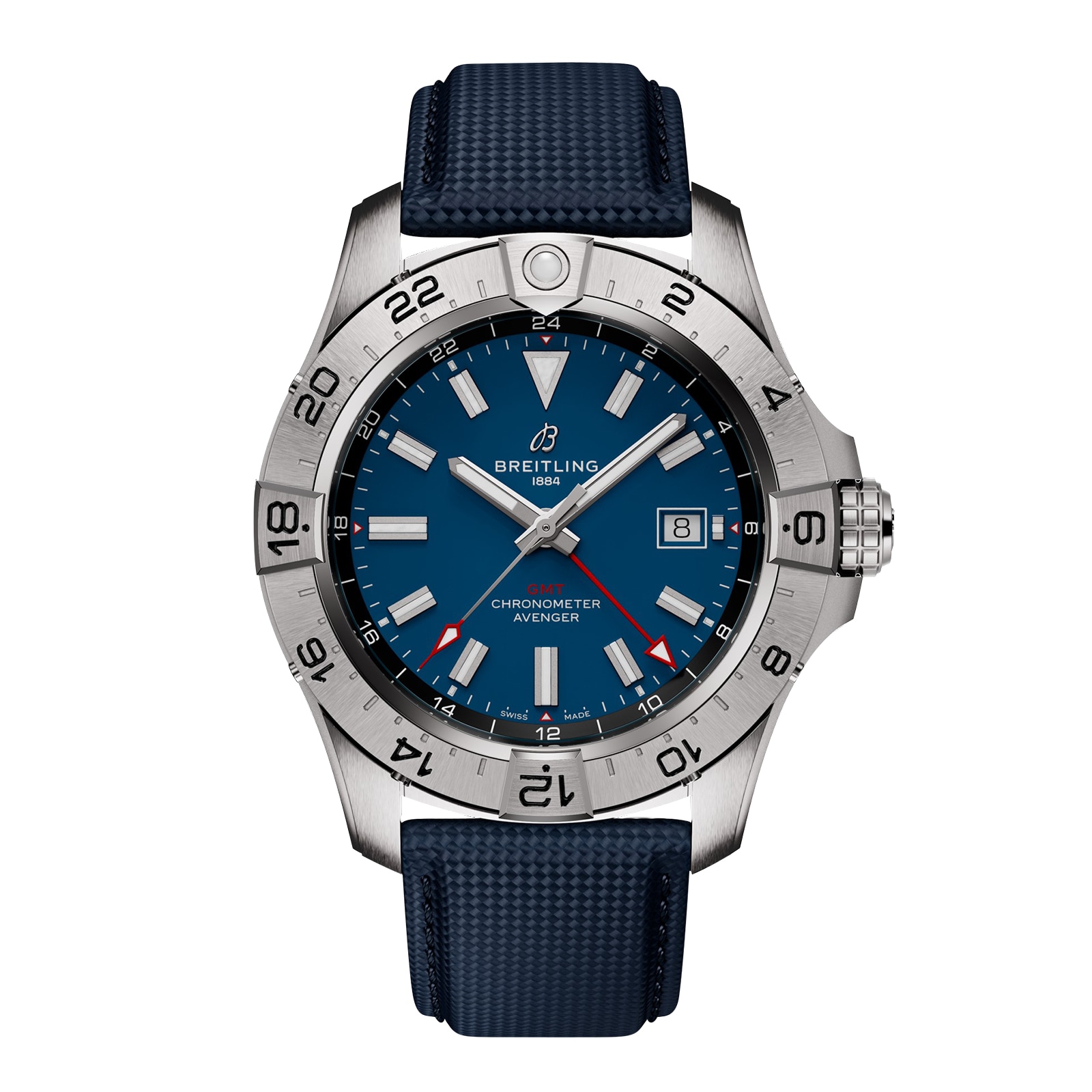 Breitling Avenger Automatic GMT 44mm Blue Leather