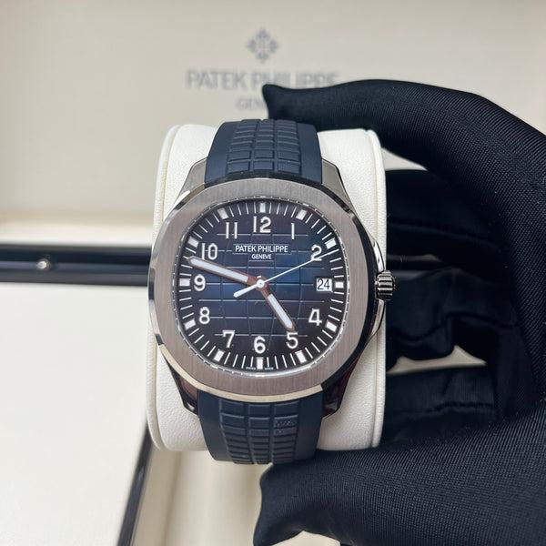 Patek Philippe Aquanaut Blue Dial 18K White Gold Men's Watch 5168G-001