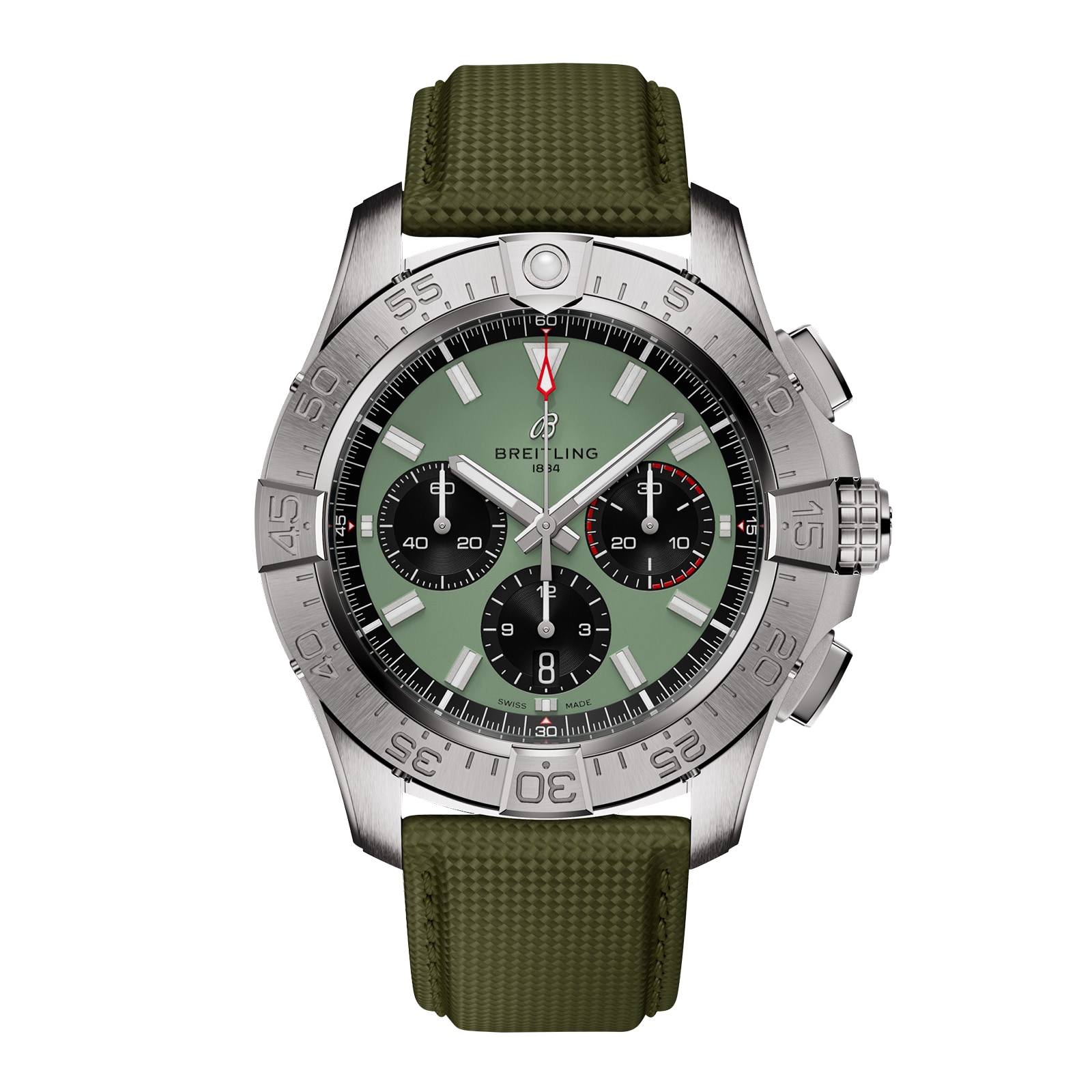 Breitling Avenger Chronograph B01 44mm Green Leather