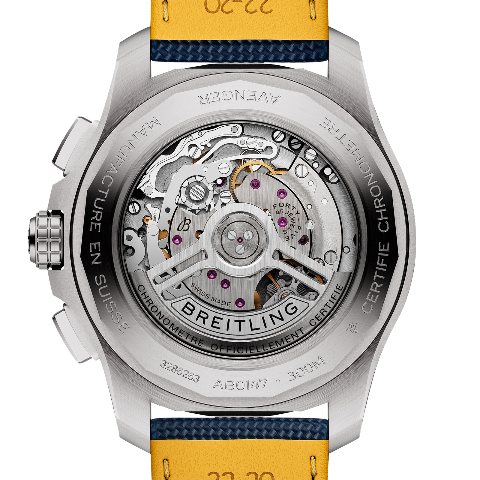 Breitling Avenger Chronograph B01 44mm Blue Leather