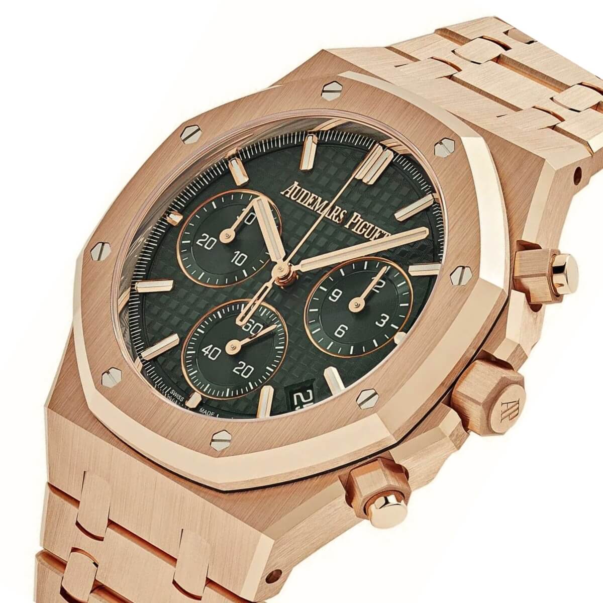 ROYAL OAK Pink Gold Khaki Green Dial CHRONOGRAPH 41mm