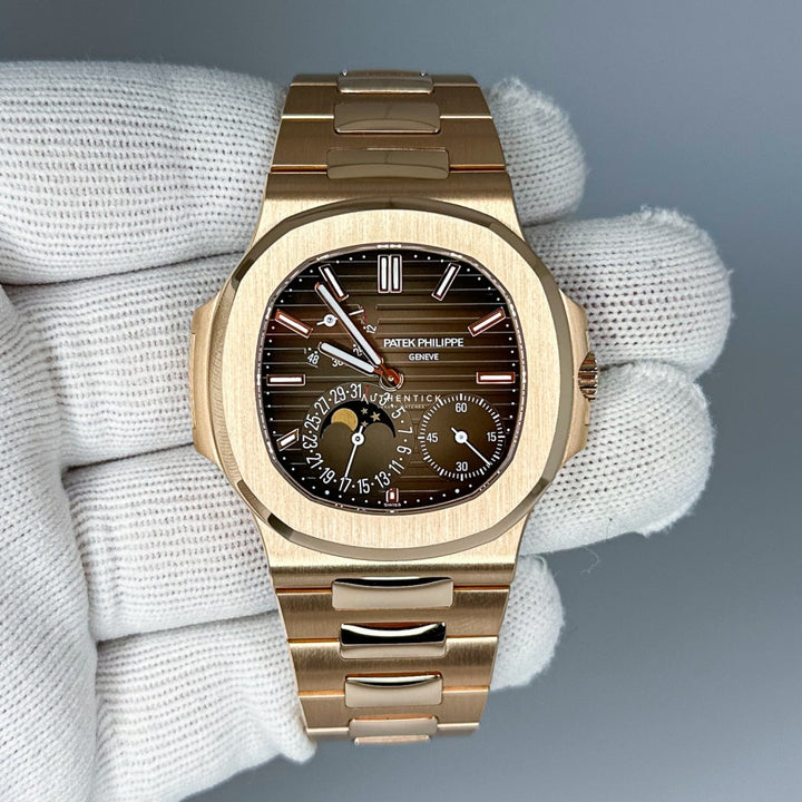 Patek Philippe Nautilus Moon Phase Rose Gold Watch 5712/1R-001 5712/1R