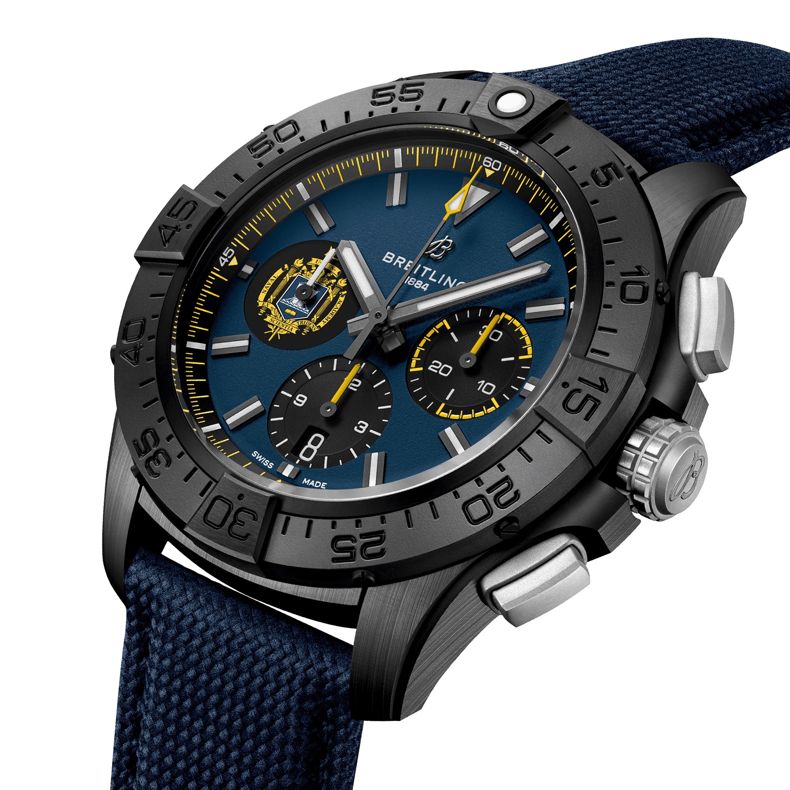 Breitling Avenger B01 Chronograph Night Mission USN Naval Academy 44mm
